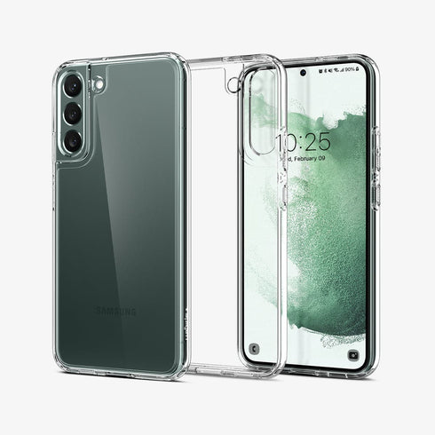 ACS03918 - Galaxy S22 Ultra 5G Case Ultra Hybrid in crystal clear showing the back